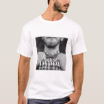 T-shirt Superbe papa depuis 20XX Simple Photo Élégante<br><div class="desc">Ce design simple et moderne est composé d'une typographie serif et cursive et d'ajouter une photo personnalisée</div>