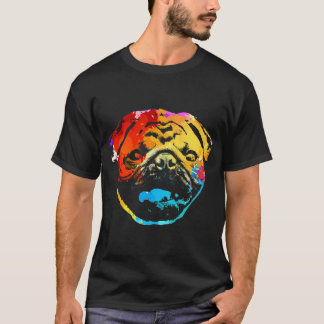 T-SHIRT SUPERBE PUG COLORÉ