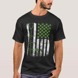 T-shirt Superbe stéthoscope Drapeau américain Infirmière D