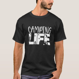 T-shirt Superbe Vie De Camping Mignonne Femmes Hommes Exté