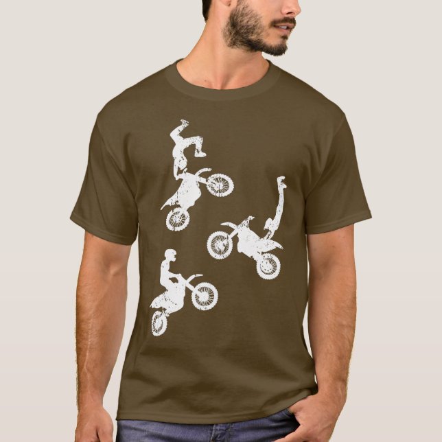 T-shirt Supercross Dirt Vélo Stunts Vélo Roue (Devant)