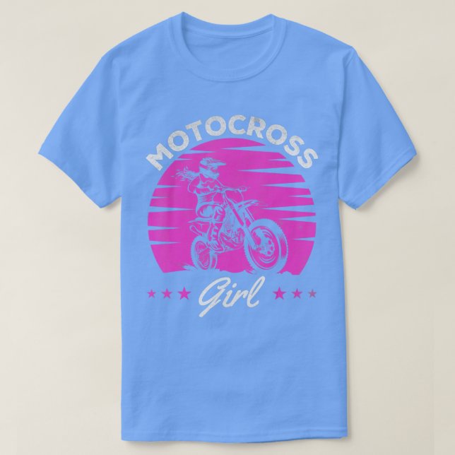T-shirt Supercross Girl Dirtbike Girl Enduro OffRoad Motoc (Design devant)