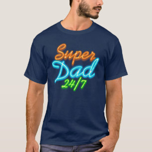 T-shirt Superdad 24-7 Neon Fluo SUPER DAD