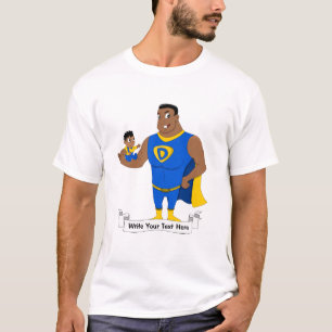 T-shirt Superdad et un enfant - bande dessinée