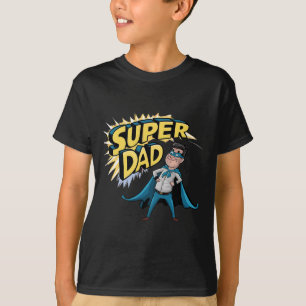 T-shirt Superdad Funny Superhero Papa Présente Le Costume
