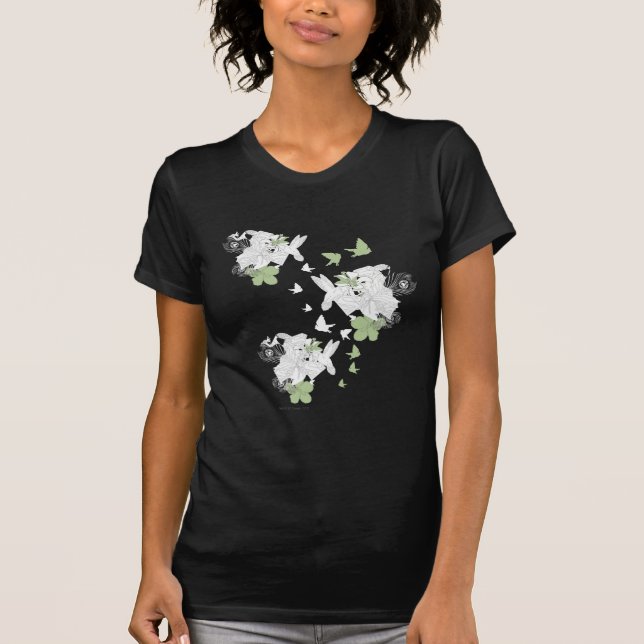 T-shirt Supergirl Birds and Feathers (Devant)