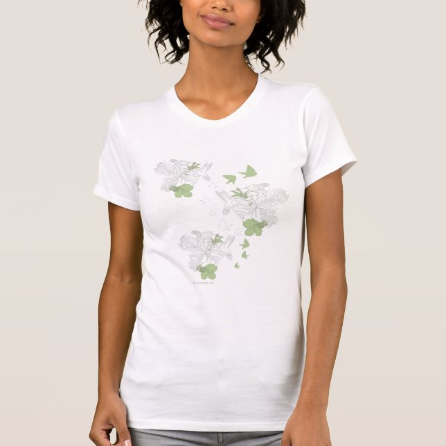 T-shirt Supergirl Birds and Feathers (Devant)