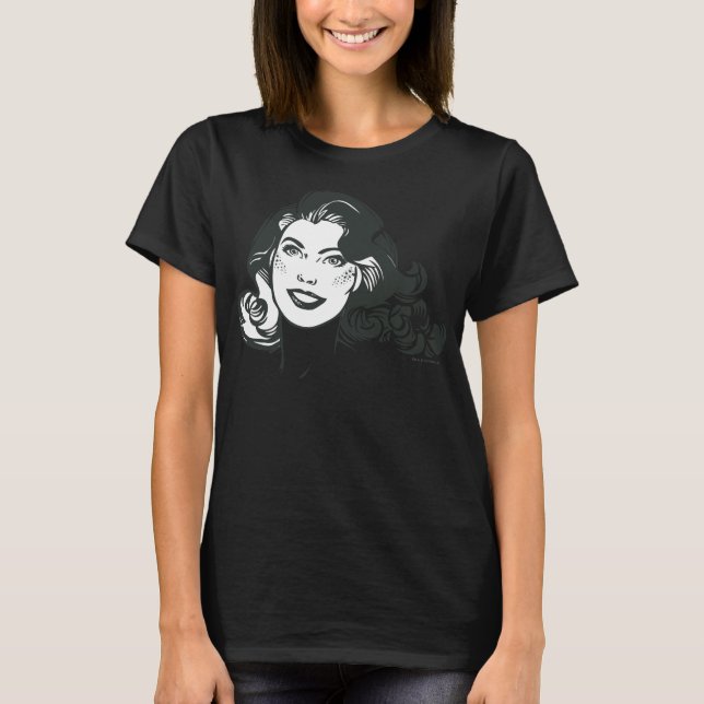 T-shirt Supergirl Black and White Drawing 2 (Devant)