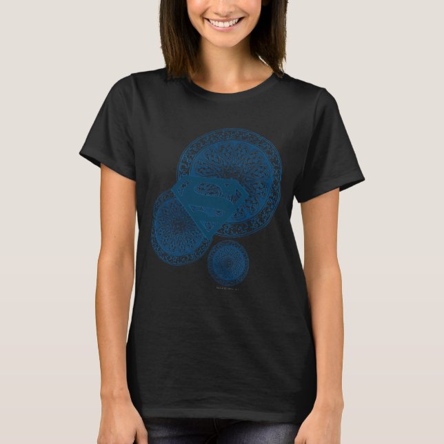 T-shirt Supergirl Blue Circle Design (Devant)