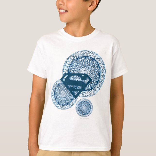 T-shirt Supergirl Blue Circle Design (Devant)