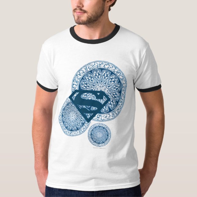 T-shirt Supergirl Blue Circle Design (Devant)