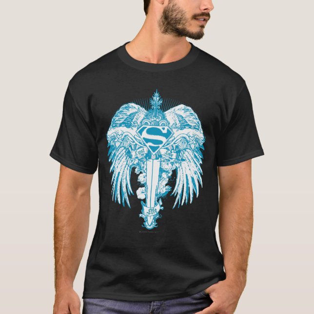 T-shirt Supergirl Blue Wings (Devant)