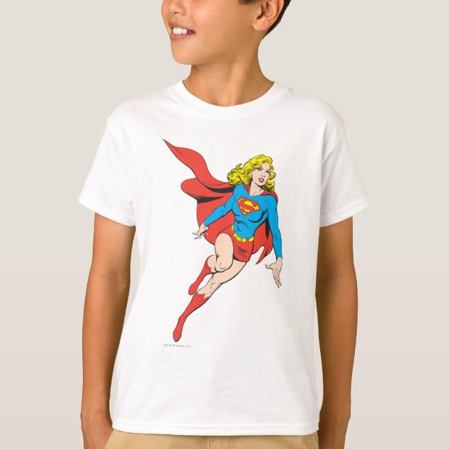 T-shirt Supergirl en mouvement (Devant)