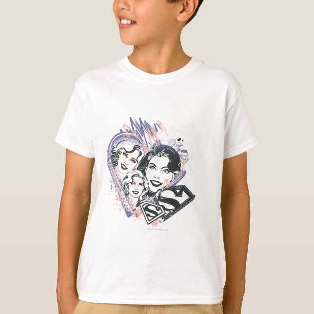 T-shirt Supergirl Face Collage (Devant)