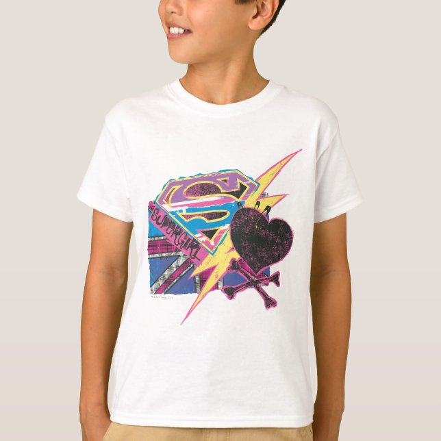 T-shirt Supergirl Flag and Crossbones (Devant)