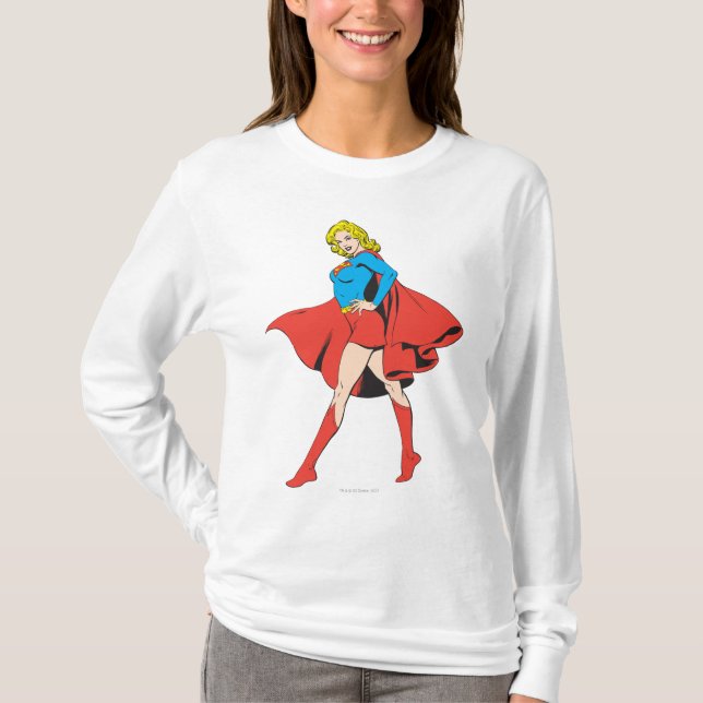 T-shirt Supergirl frappe un poteau (Devant)