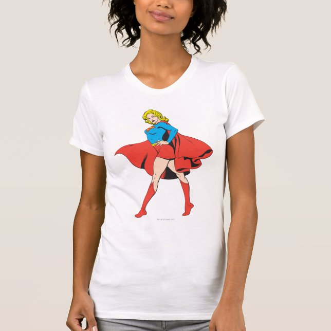 T-shirt Supergirl frappe un poteau (Devant)
