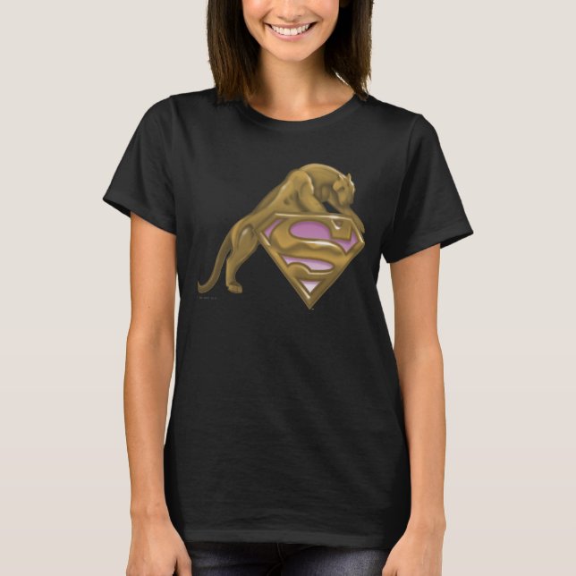 T-shirt Supergirl Golden Cat (Devant)