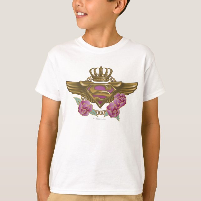 T-shirt Supergirl Golden Wings (Devant)