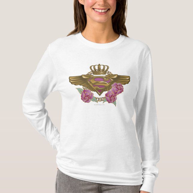 T-shirt Supergirl Golden Wings (Devant)