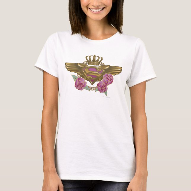 T-shirt Supergirl Golden Wings (Devant)