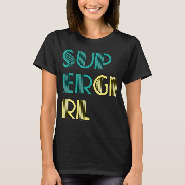 T-shirt Supergirl Green and Yellow (Devant)