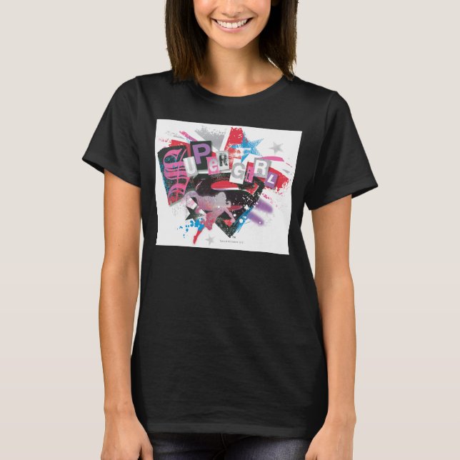 T-shirt Supergirl Grunge Design (Devant)