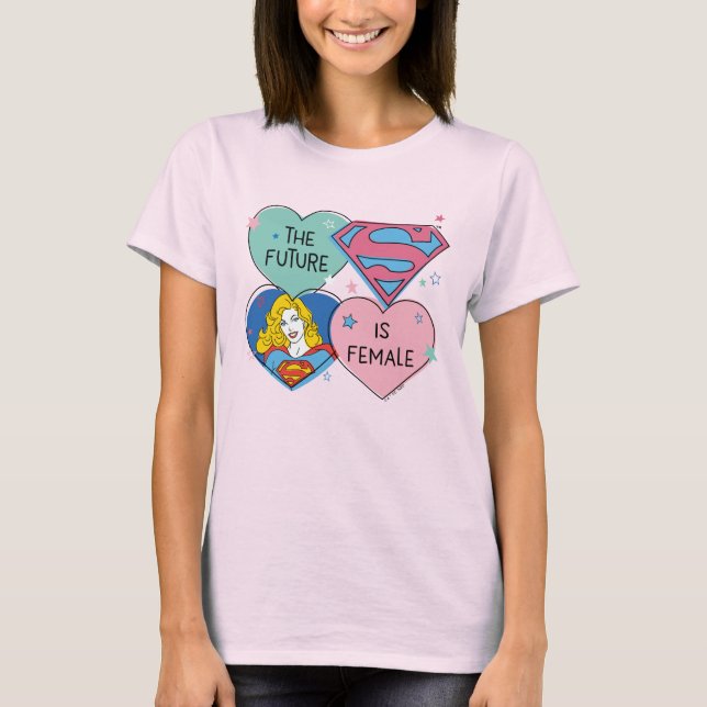 T-shirt Supergirl hors de ce monde Retro Graphisme (Devant)