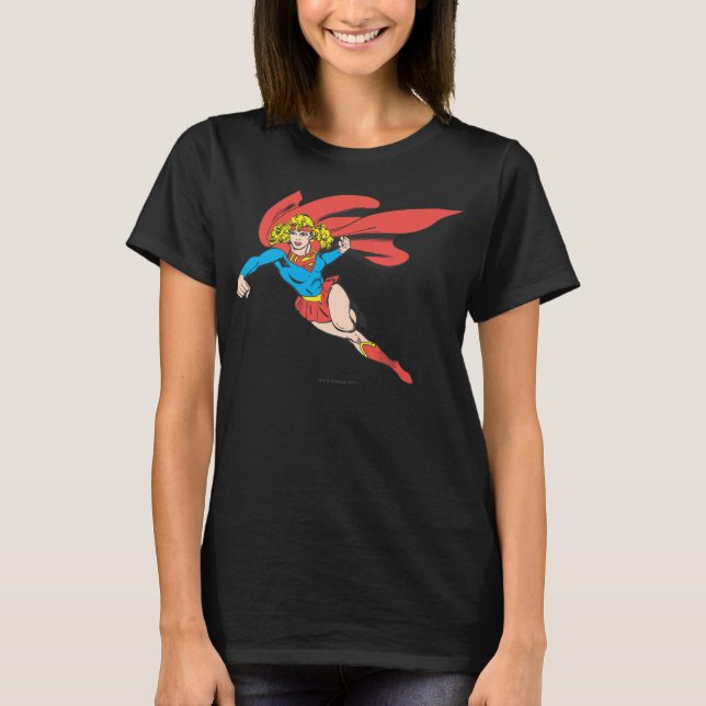 T-shirt Supergirl Leaps and Punches (Devant)