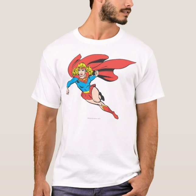 T-shirt Supergirl Leaps and Punches (Devant)