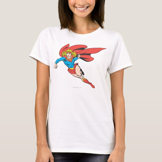 T-shirt Supergirl Leaps and Punches (Devant)