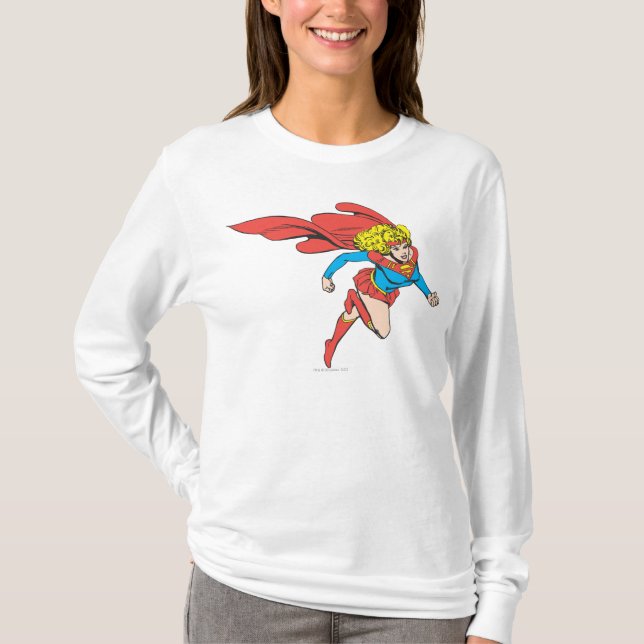 T-shirt Supergirl Leaps Right (Devant)