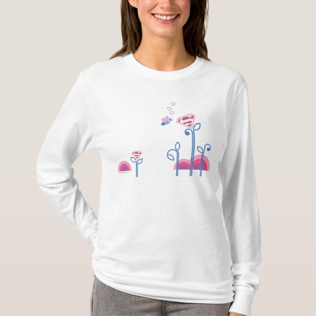 T-shirt Supergirl love bee (Devant)