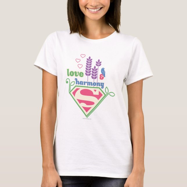 T-shirt Supergirl Love & Harmony (Devant)