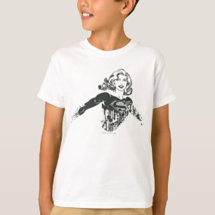 T-shirt Supergirl noir et blanc dessin 1