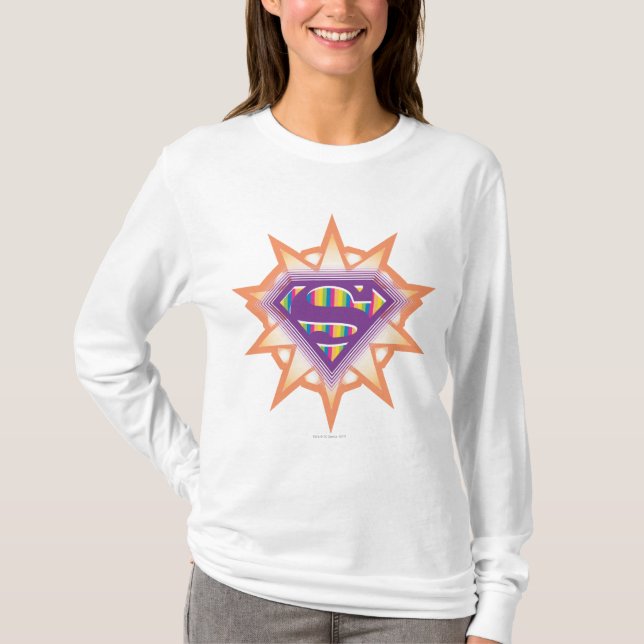 T-shirt Supergirl Orange Starburst (Devant)