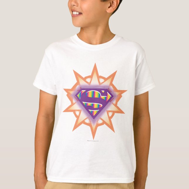 T-shirt Supergirl Orange Starburst (Devant)