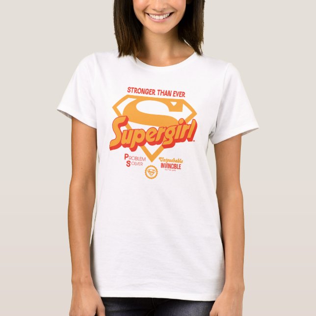 T-shirt Supergirl plus forte que jamais Retro Graphic (Devant)