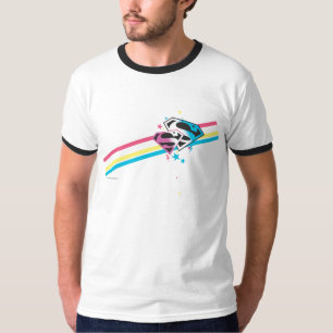 T-shirt Supergirl Rainbow Stripes