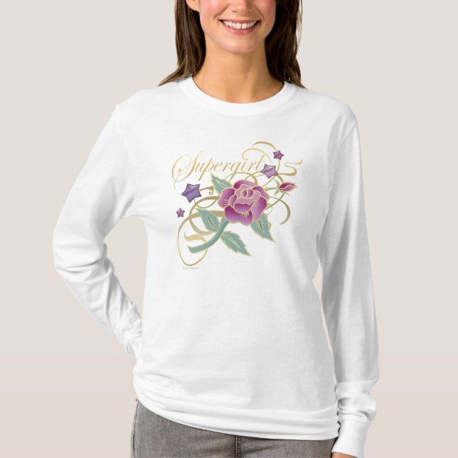 T-shirt Supergirl Rose (Devant)