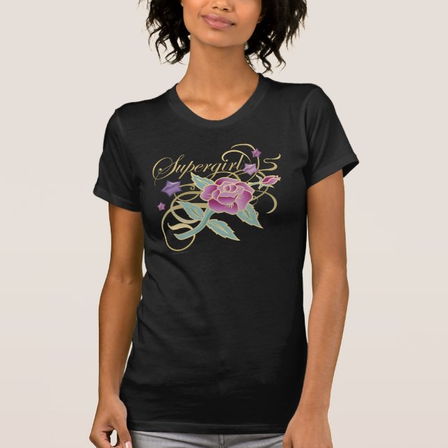 T-shirt Supergirl Rose (Devant)