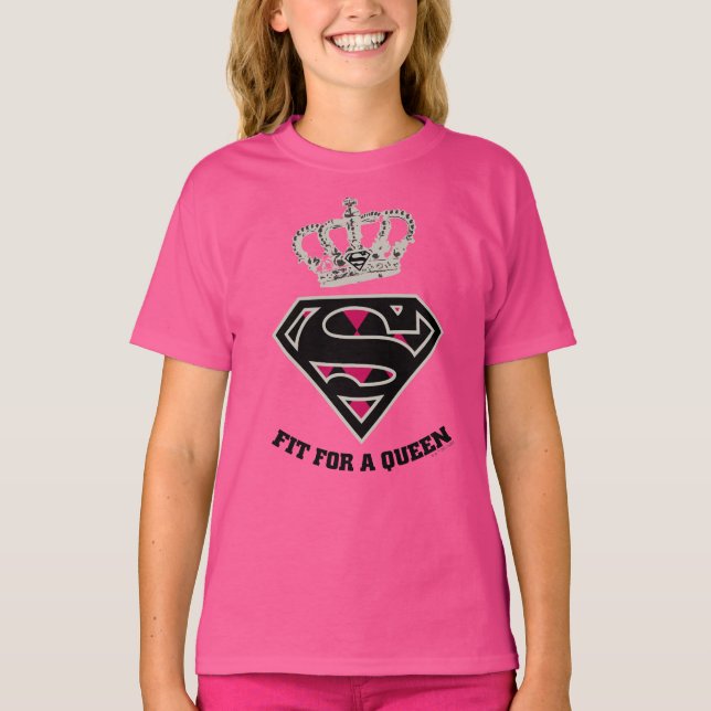 T-shirt Supergirl S-Shield "Adapté Pour Une Reine" (Devant)