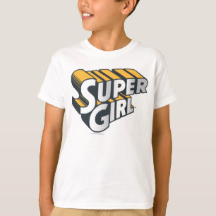T-shirt Supergirl Silver and Orange Logo