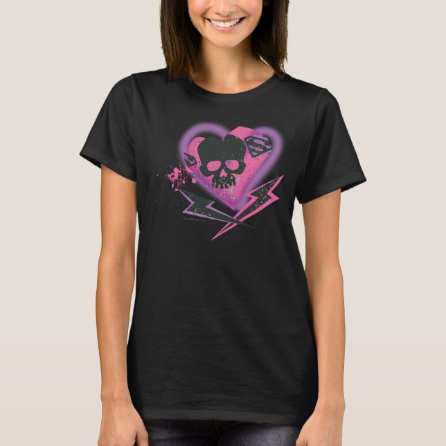 T-shirt Supergirl Skulls and Lightning (Devant)