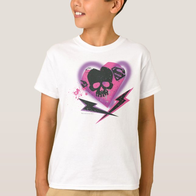 T-shirt Supergirl Skulls and Lightning (Devant)