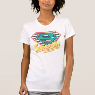 T-shirt Supergirl Striped Logo
