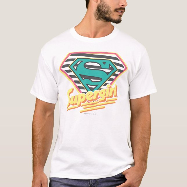 T-shirt Supergirl Striped Logo (Devant)