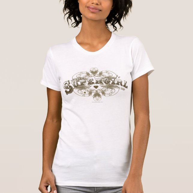 T-shirt Supergirl What's a Girl to Do Brown (Devant)