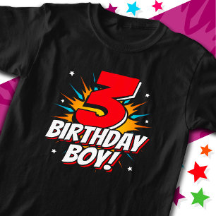 T-shirt Superhero 3 ans Anniversaire Garçon 3e Anniversair