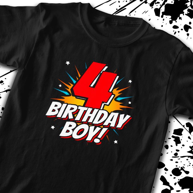 T-shirt Superhero Anniversaire Garçon - 4 ans - 4e anniver (Créateur téléchargé)
